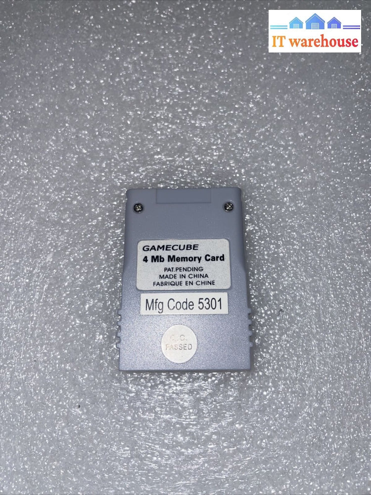 Hip Gear 4 Mb Nintendo Memory Card For Gamecube
