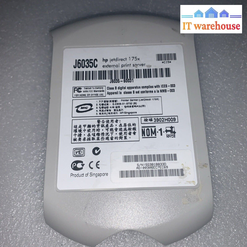 How Jetdirect 175x J6035C (no Ax Adapter)
