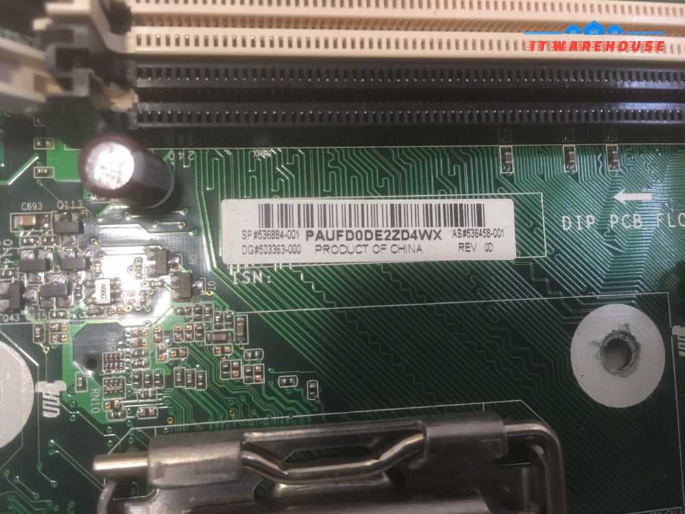 +HP 536458-001 536884-001 503363-000 COMPAQ ELITE 8000 MOTHERBOARD W/ E7600 CPU