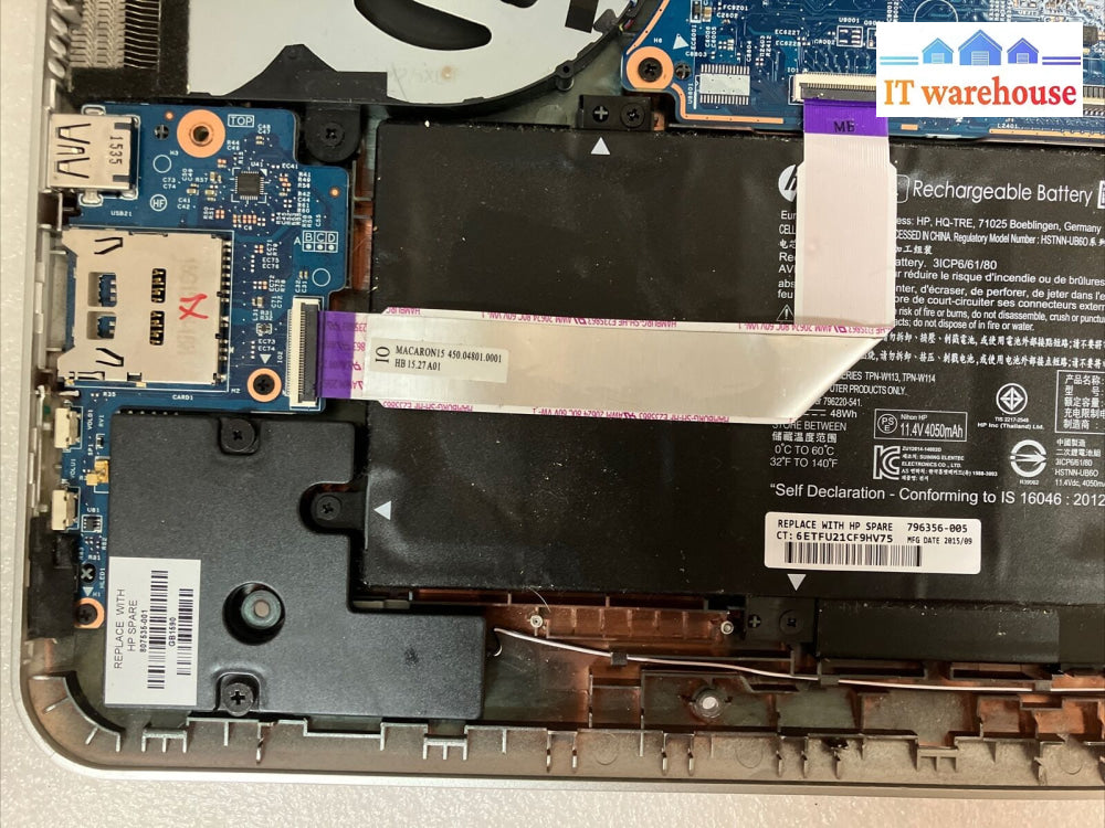 Hp Envy 15-W158Ca 15.6’ Laptop Intel I5-6Th Gen Cpu (For Parts As Is Read) ~