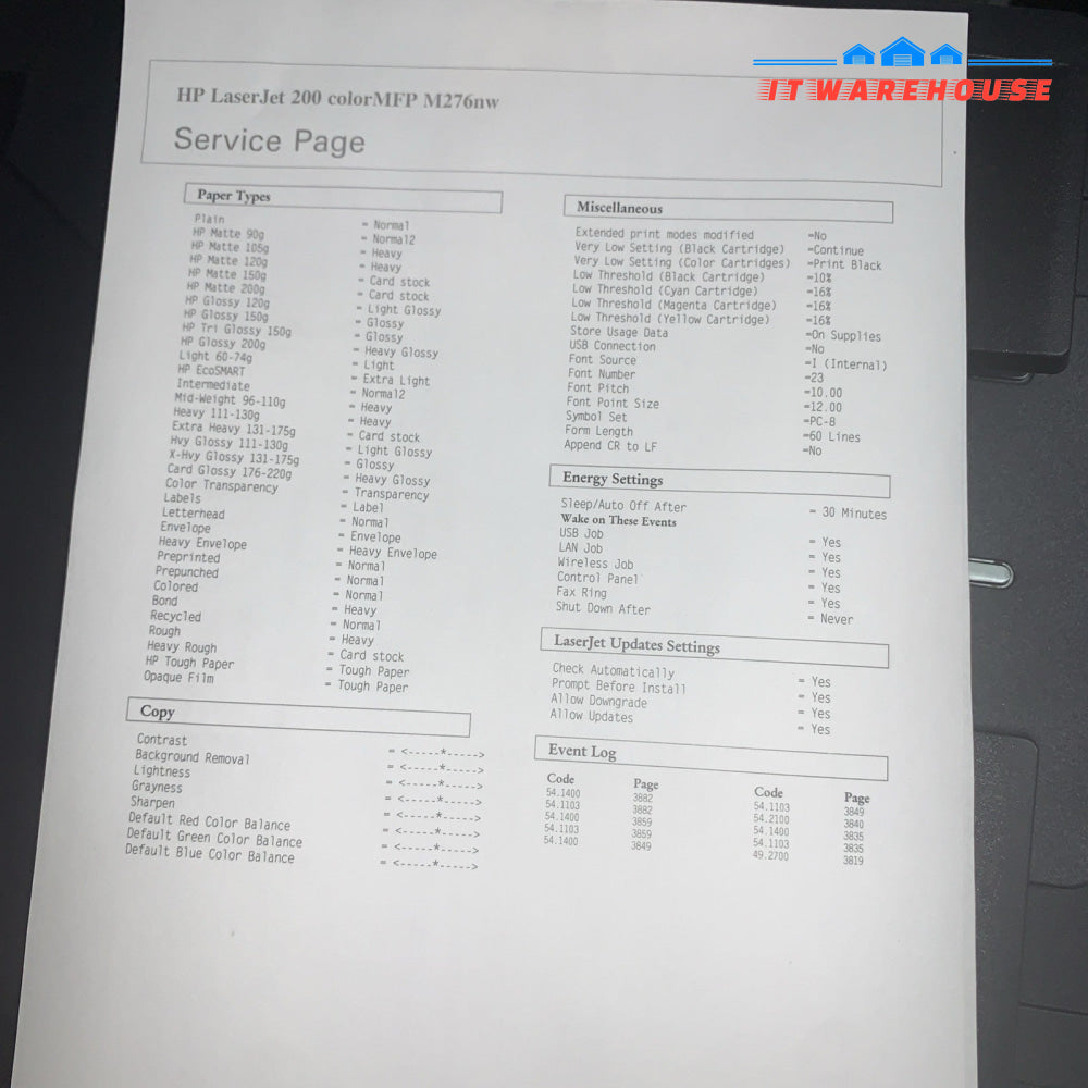 HP LaserJet Pro 200 Color MFP M276nw Printer (3.9k Only)