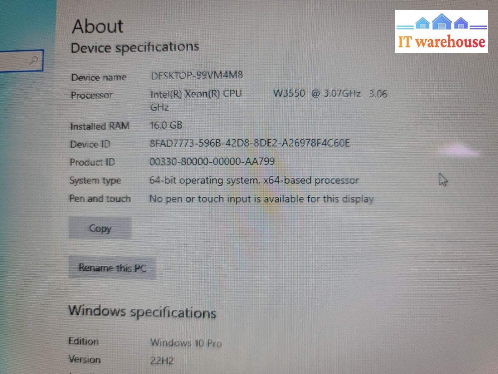 - Hp Z400 Workstation Intel Xeon W3550 3. 07Ghz/16Gb Ram/240Gb Ssd/Win10