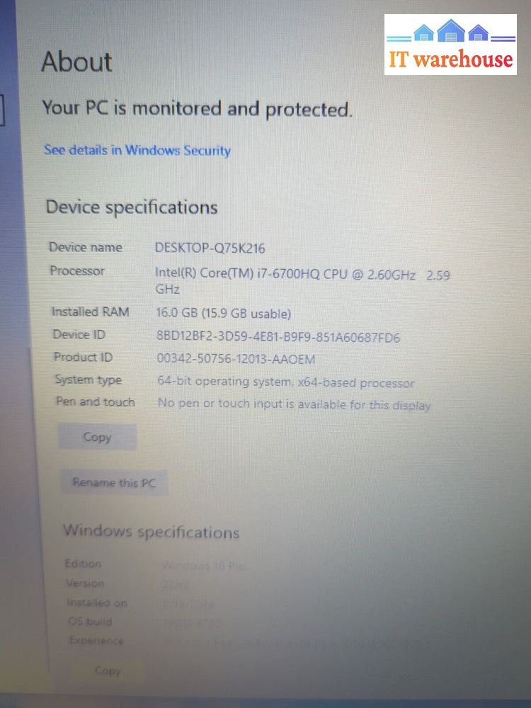 Hp Zbook 17 G3 17’’ Laptop Core I7-6700Hq 2.60Ghz/16Gb Ram /480Gb Ssd /Win10 -