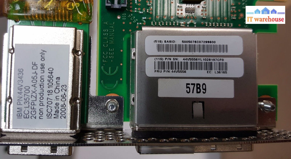 Ibm 44V5556 57B9 Sas 3Gb 2-Port Pcie (X8) Ddr Raid Adapter @@@