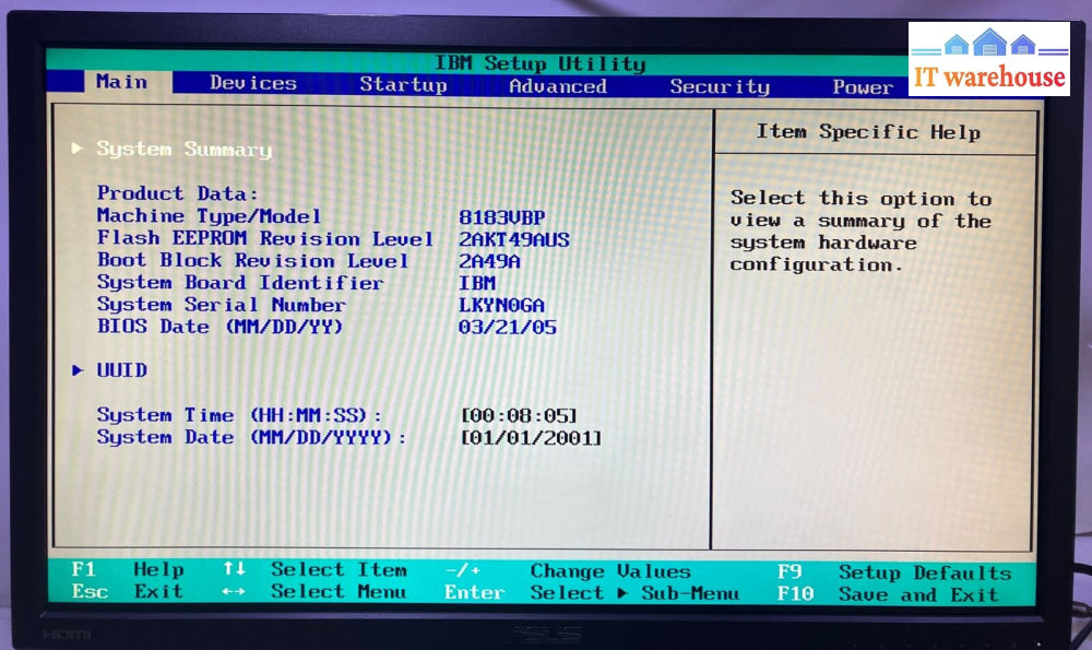~ Ibm 8183 Vbp Sff Desktop Pentium 4 3.2Ghz Cpu /1Gb Ram /500Gb Hdd / Win Xp Pro