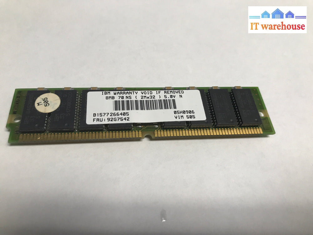Ibm 8Mb 70Ns 2Mx32 92G7542 Memory Ram