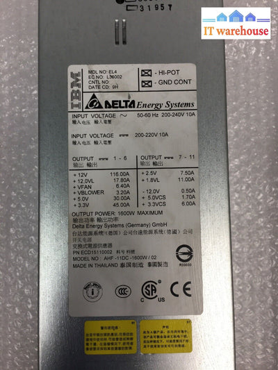 - Ibm 9117-Mma 8234-Ema P570 Ac Psu Ahf-11Dc-1600W /02