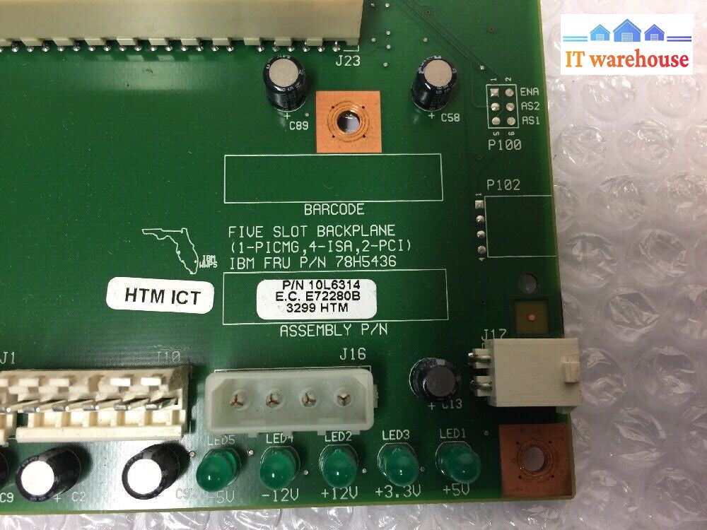 - Ibm Five Slot Backplane 78H5436 10L6314 E72280B