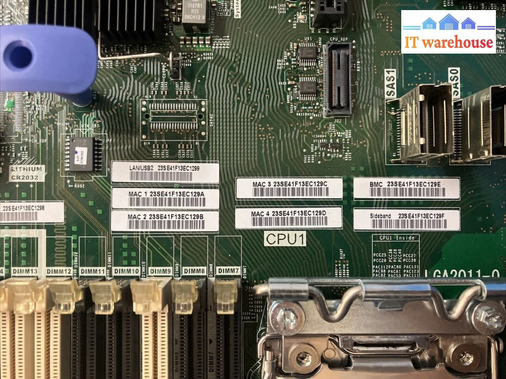 Ibm System X3650 M4 Lga2011 Server Mother Board 00D2888 With 2 Xeon E5-2650 Cpu~