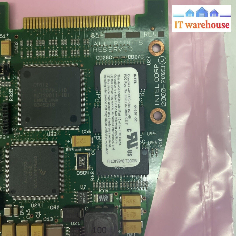 Intel Dialogic D/82JCT-U PCI PBX Integration Board 04-5501-001 82JCT