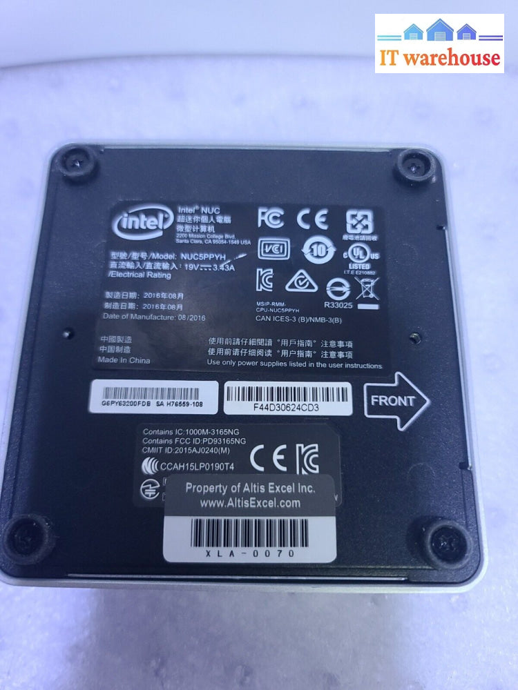 - Intel Nuc Mini Pc Nuc5Ppyh W/Pentium N3700 1.60Ghz/ 8Gb Ram/128Gb Ssd/Win10/Ac