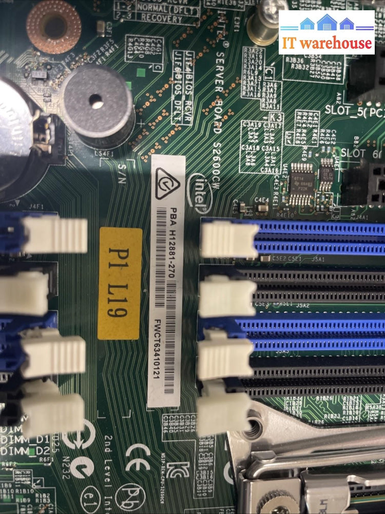 Intel S2600CW Motherboard H12881-270 + 2x Intel E5-2699 V4 CPU w I/O plate +