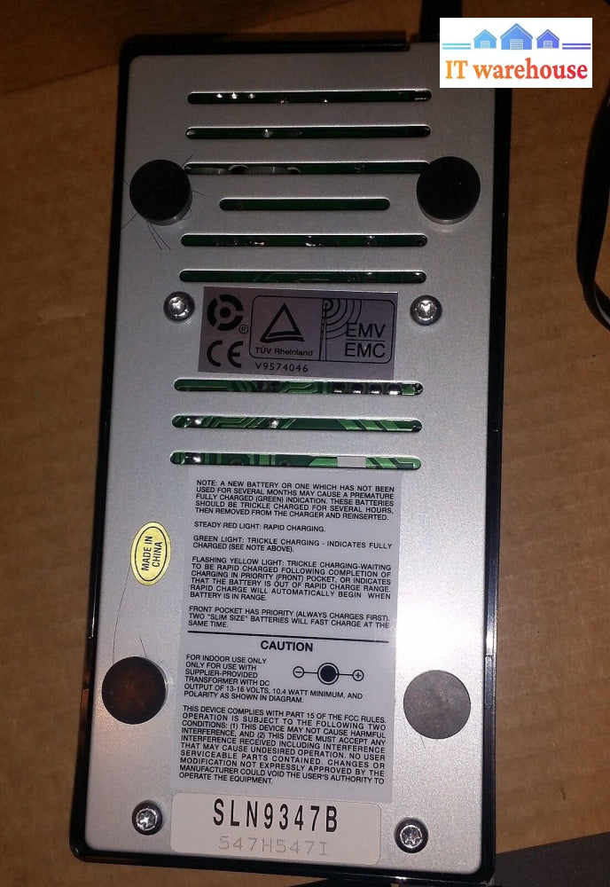 Intellicharge Xt Battery Charger Model Sln9347B W/ 5X Battery