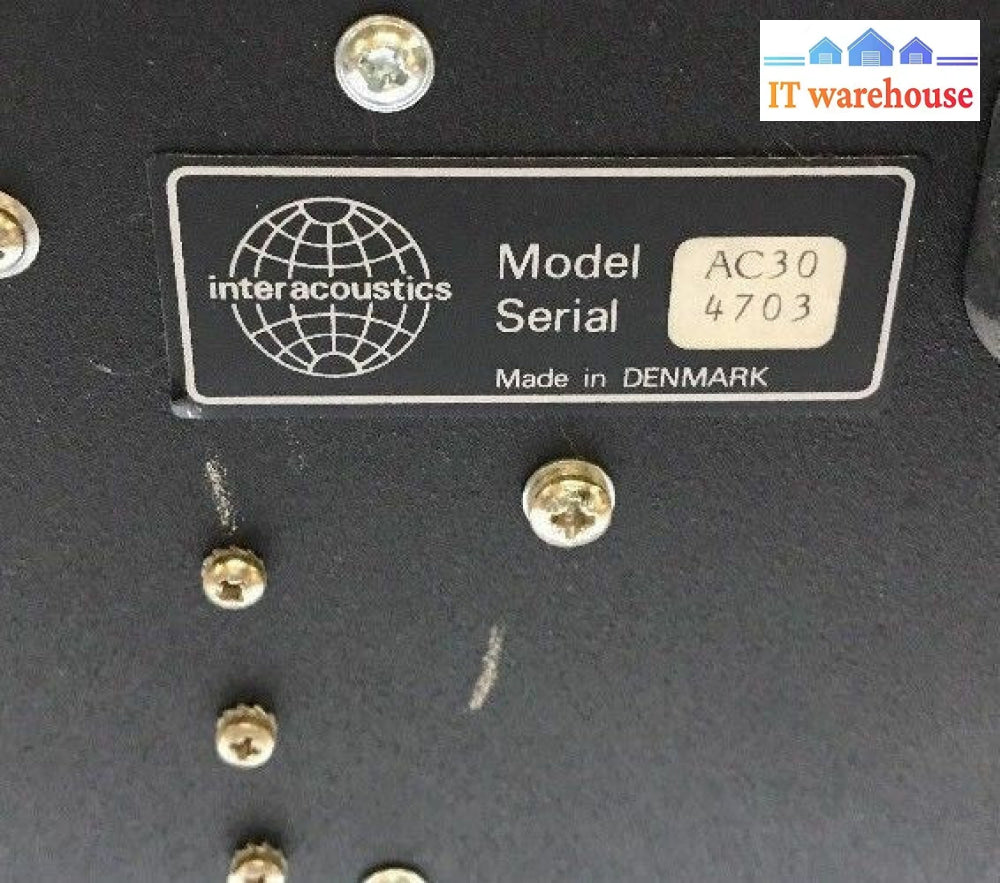- INTER ACOUSTICS CLINICAL AUDIOMETER AC 30