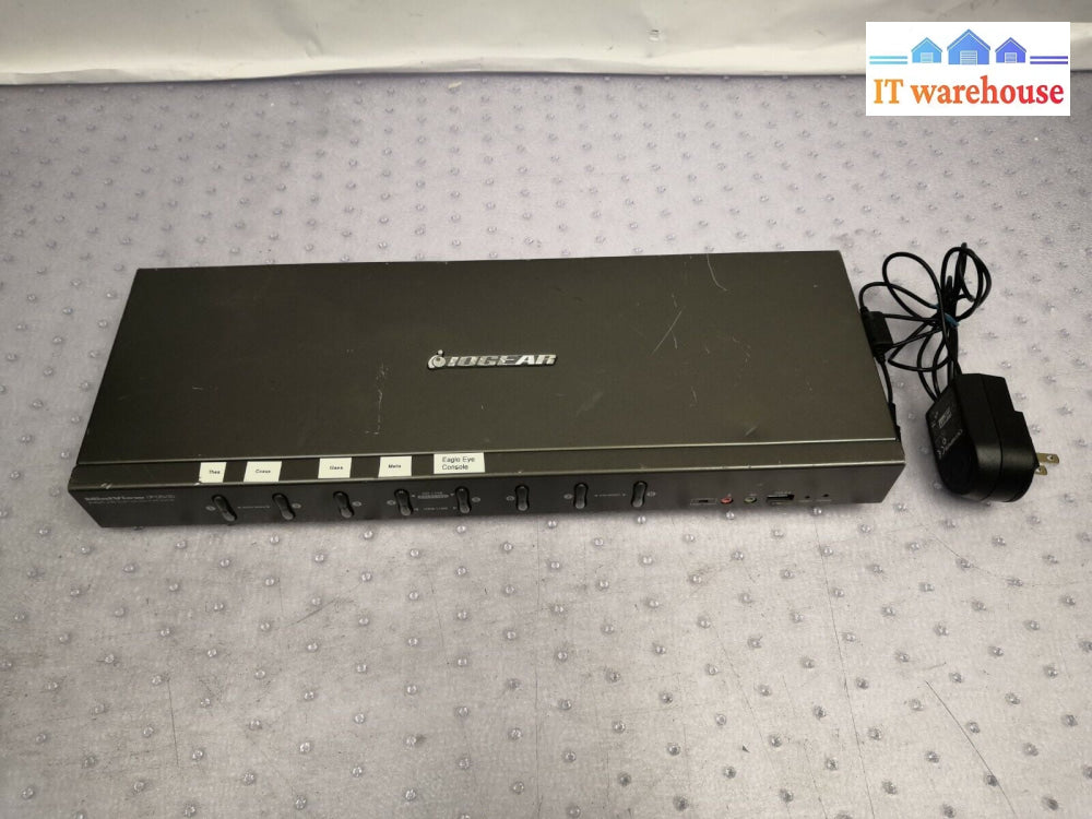 Iogear 8-Port Usb Dual-Link Dvi Kvm Switch With Vga Support Gcs1208 W/ Ac