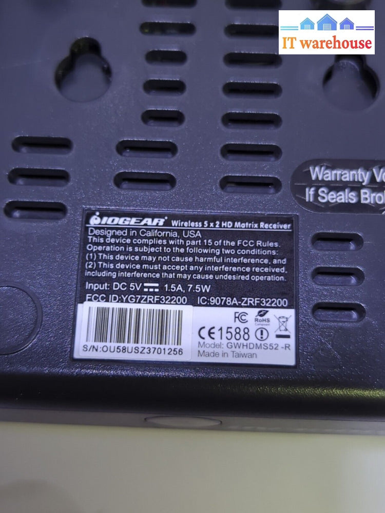 Iogear Wireless 5X2 Hd Matrix 1080P Gwhdms52-R -