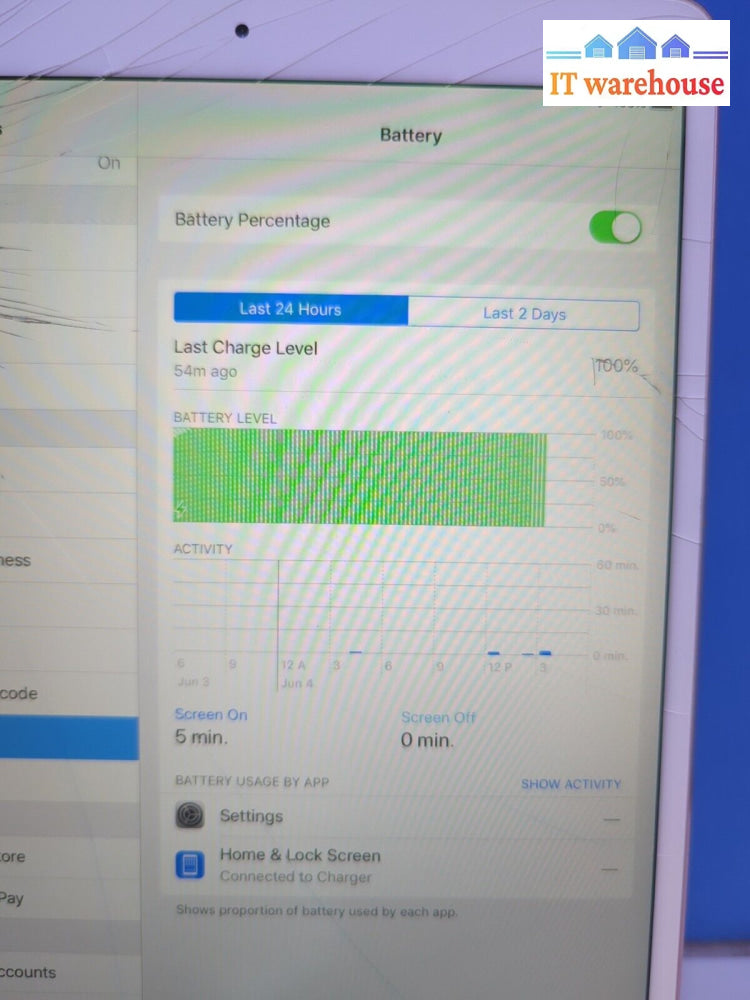 Ipad Pro 10.5-Inch A1701 256Gb Pink Unlocked Working Cracks On Screen -