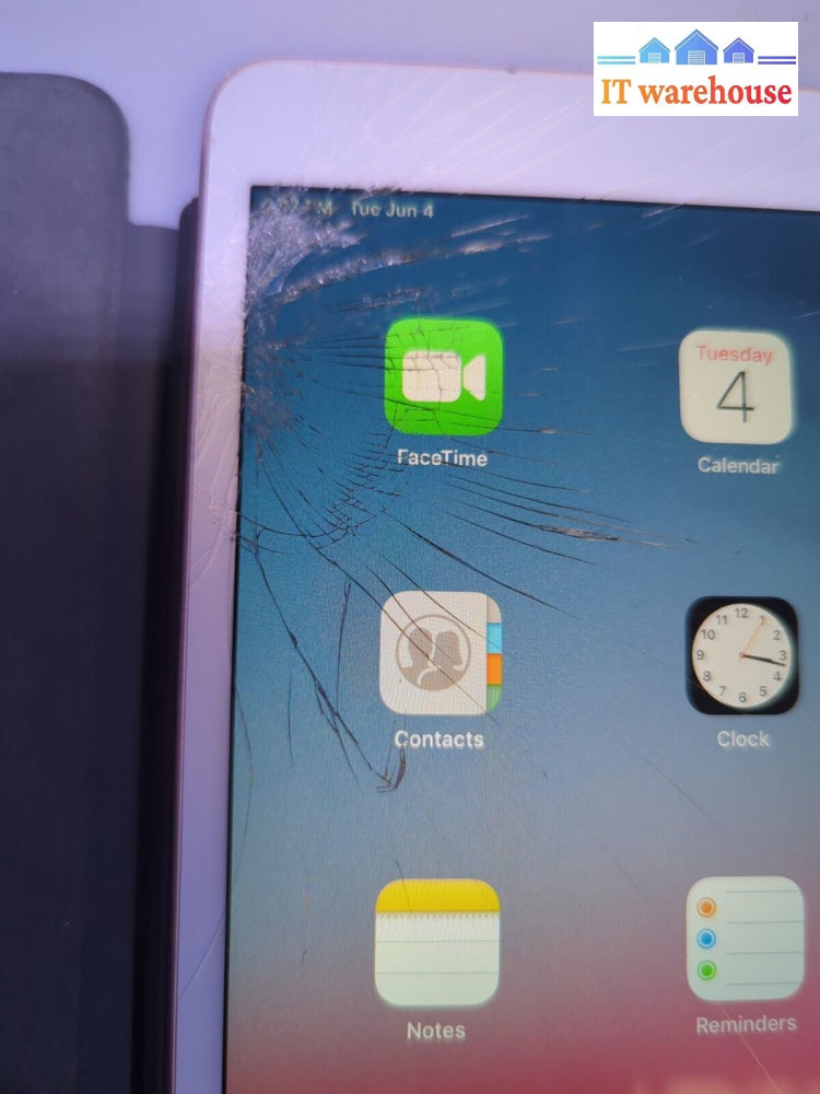 Ipad Pro 10.5-Inch A1701 256Gb Pink Unlocked Working Cracks On Screen -