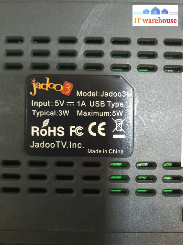 - JADOO TV Jadoo3s (Jadoo3) 1080P IPTV BOX + POWER ADAPTER (NO REMOTE)