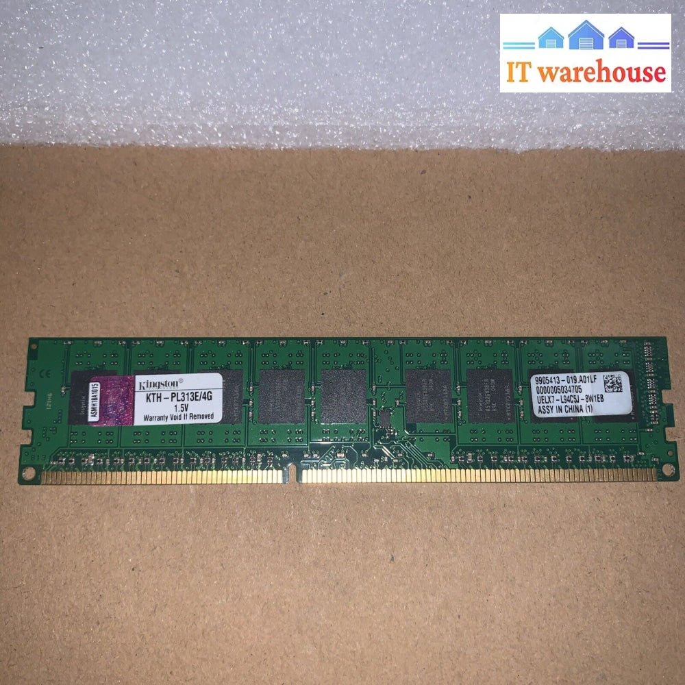 Kingston 4Gb Kth-Pl313E/4G Pc3-10600E 1333Mhz Cl9 Ecc Server Ram 240-Pin Dimm