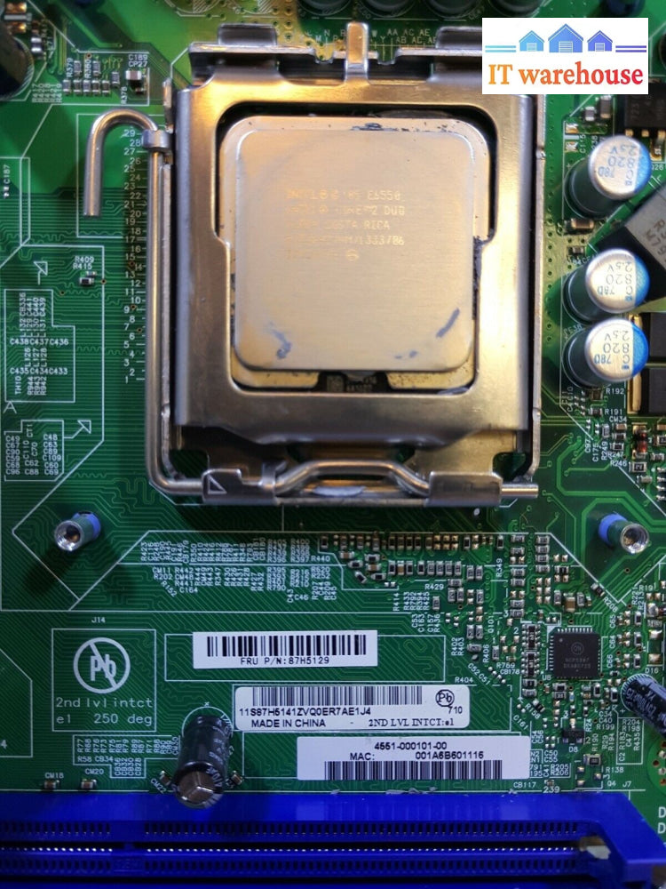 - Lenovo ThinkCentre M75 Desktop Motherboard 87H5129 W/E6550 CPU