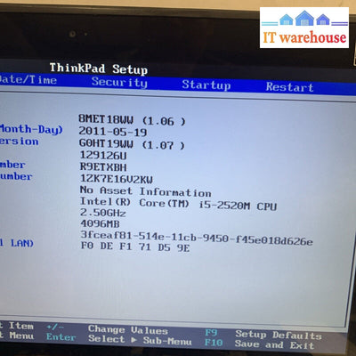 Lenovo ThinkPad X1 / 1291-26U 13.3’’ laptop working motherboard/screen