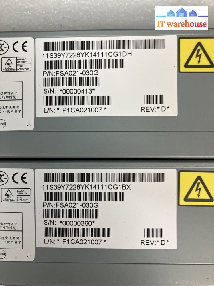 Lot 2X Acbel Fsa021-030G Ibm Server Power Supply 39Y7228 N24628T 39Y7229 675W ~