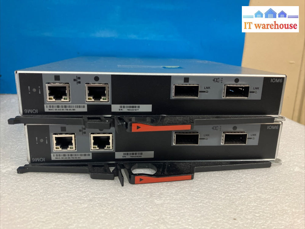 Lot 2X Netapp Iom6 111-00190 + B0 Sas Storage Controller Ethernet Server Module ~