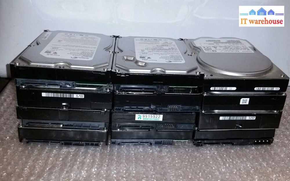 Lot of 10 Hard Drive 3.5" HDD Scrap -GOLD Platinum Or Display(not drilled)