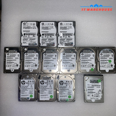 Lot of 13 HP 600GB 2.5’’ SAS hard drive (not for desktops or laptops)