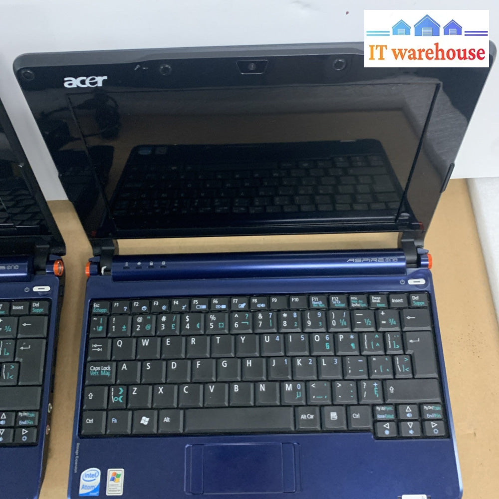 Lot of 2 Acer aspire one 150-1447 ZG5 Intel Atom N270 1.60GHz 1GB RAM 160GB HD