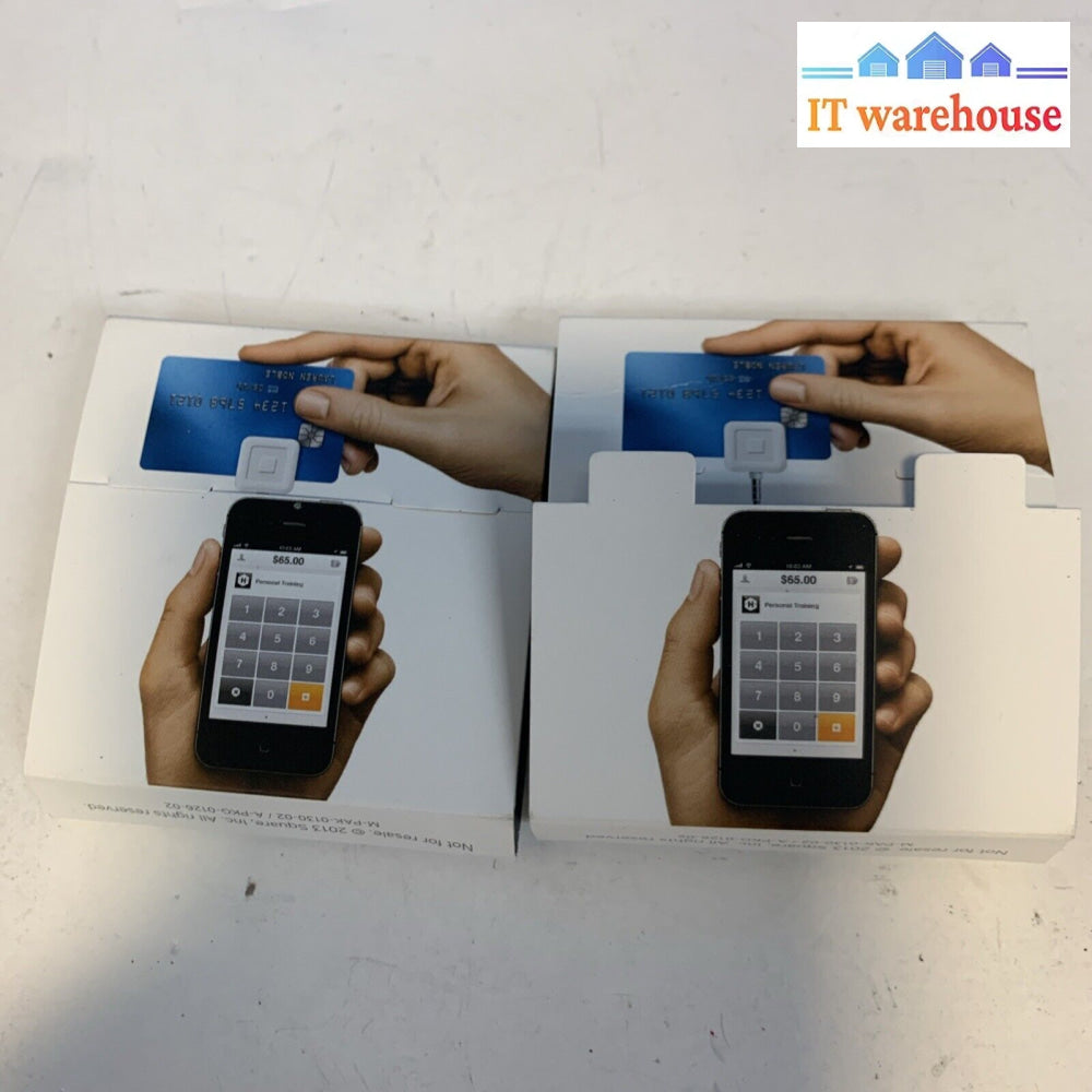 Lot of 2 Credit Card Reader Chip Machine for Mobile Phones iPhone iPad Square
