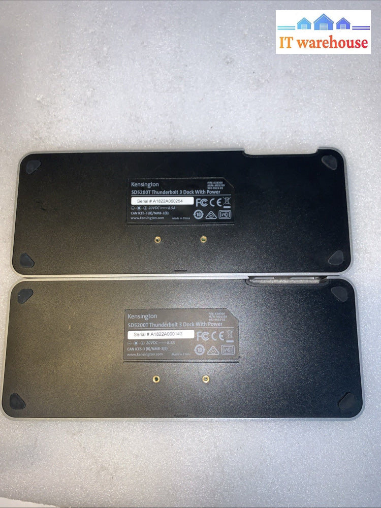 Lot of 2 Kensington SD5200T Thunderbolt 3 Dock