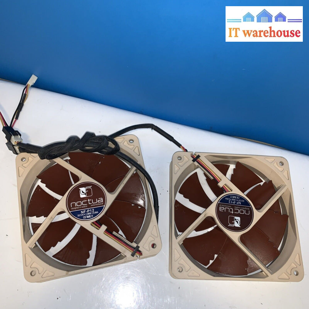 Lot Of 2 Noctua Nf-P12 120Mm 3-Pin Cooling Fans