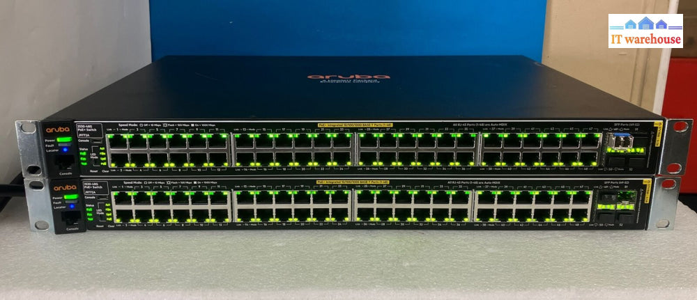 (Lot Of 2X) Aruba J9772A 2530-48G Poe + 48 Port Ethernet Switch W/ Rack Ears ~