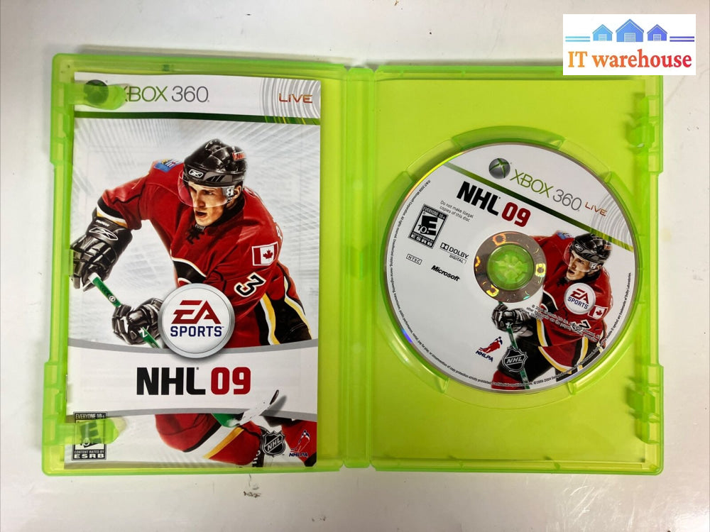 (Lot Of 2X) Xbox 360 Video Games Ea Sports Nhl 08 / 09 With Manual ~