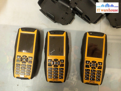 - Lot Of 3 Jcb Pro Talk Tp851 Dual Sim Mobile Phone