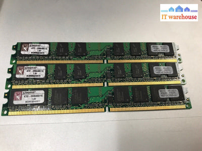 Lot Of 3 Kingston 1Gb Pc2-5300 Ddr2-667 Desktop Memory Ktd-Dm8400B/1G Ram