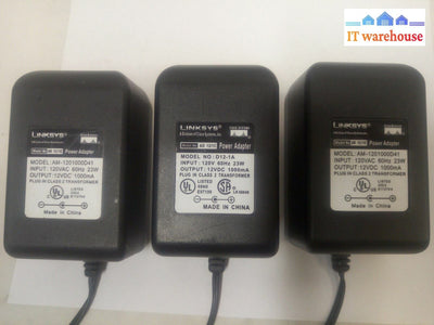 - Lot Of 3 Linksys 12V 1000Ma Power Supply Adapter D12-1A /Am-1201000D41