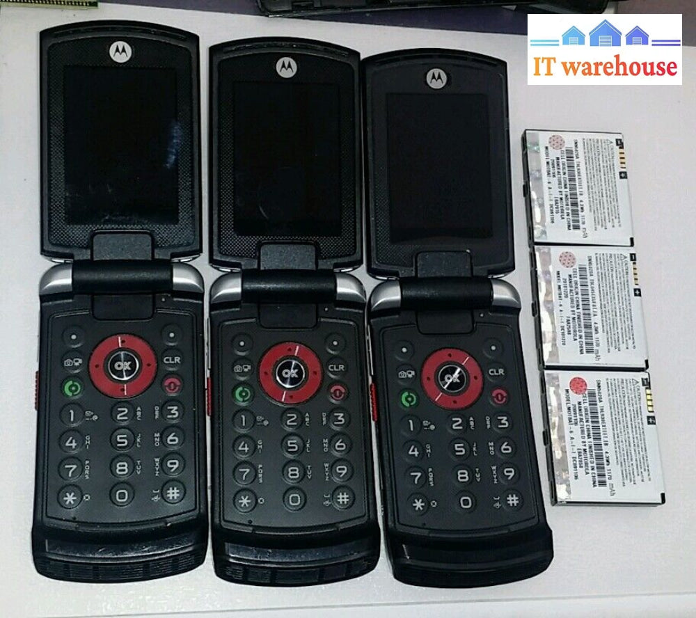 Lot Of 3 Motorola Adventure V750 Cell Phone (Telus Carrier)
