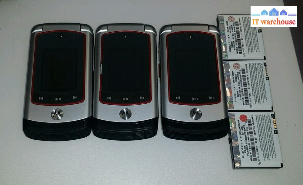 Lot Of 3 Motorola Adventure V750 Cell Phone (Telus Carrier)