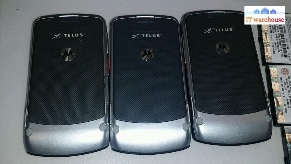 Lot Of 3 Motorola Adventure V750 Cell Phone (Telus Carrier)