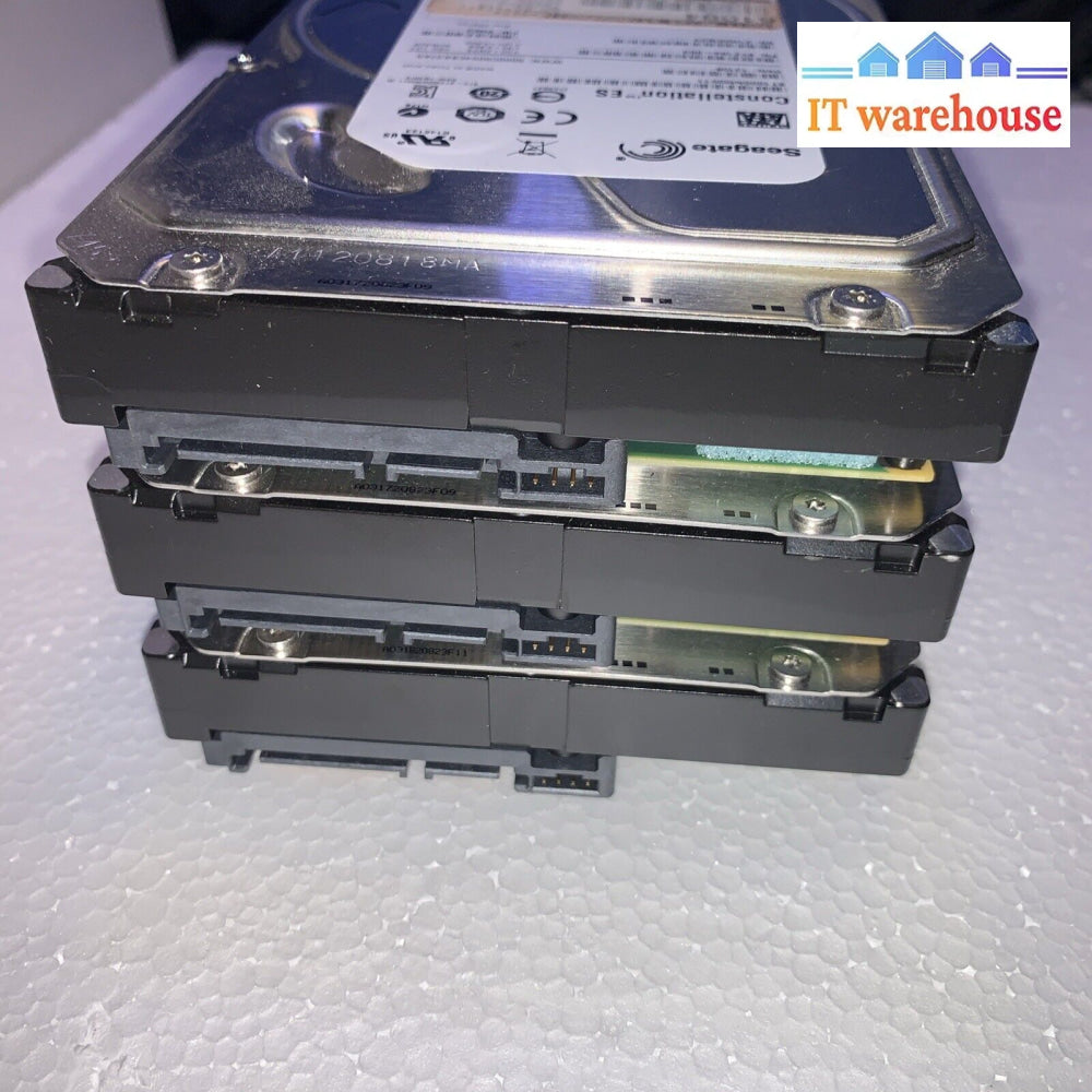 Lot Of 3 Seagate 1Tb Constellation Es St1000Nm0011 Sata 3.5’ 9Yz164-003 Hard