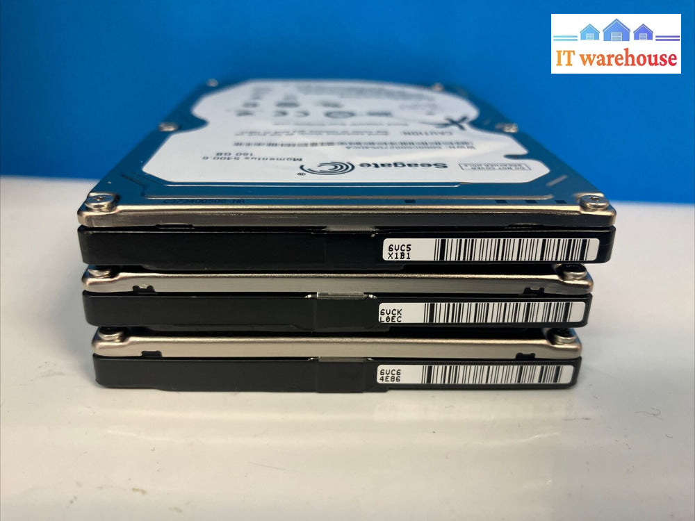 (Lot Of 3X) Seagate St9160314As 5400 Rpm 160Gb 2.5’ Laptop Hdd 9Hh13C-500 ~