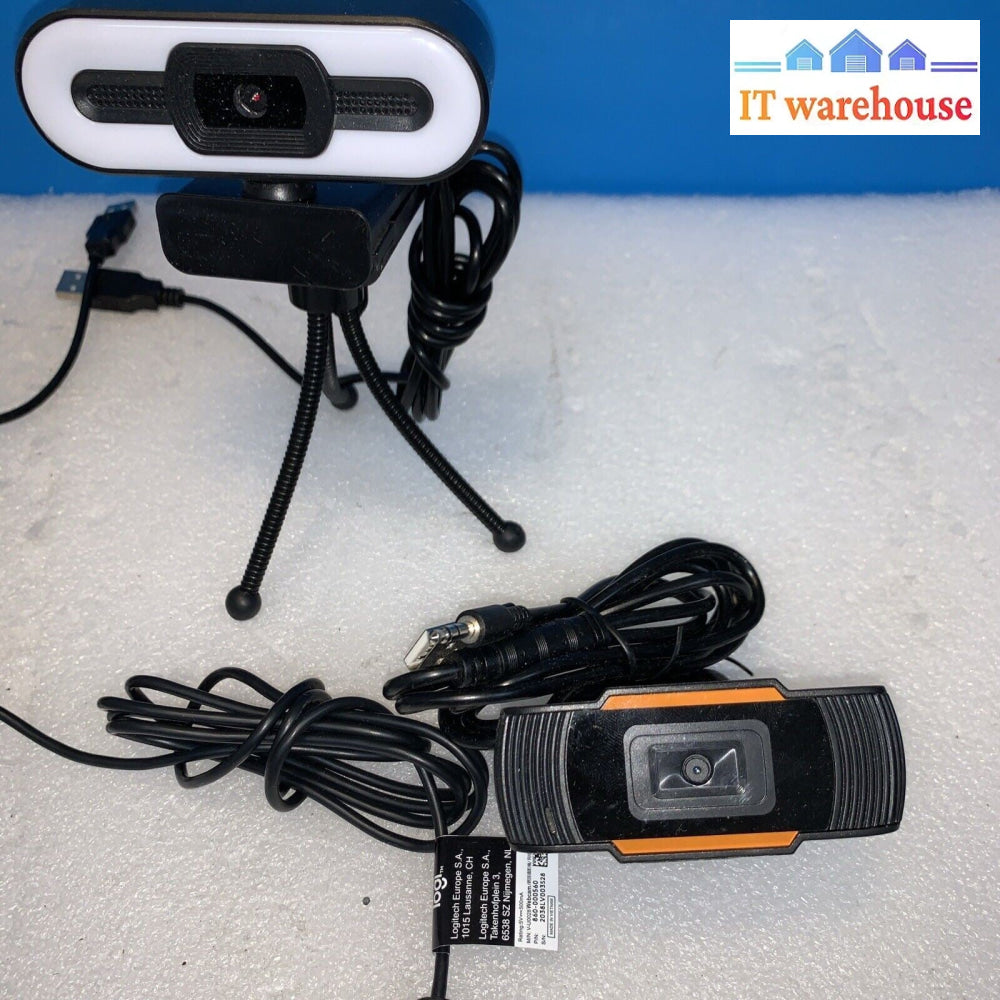 Lot of 4 USB webcam, 2x Logitech Logi and other brands