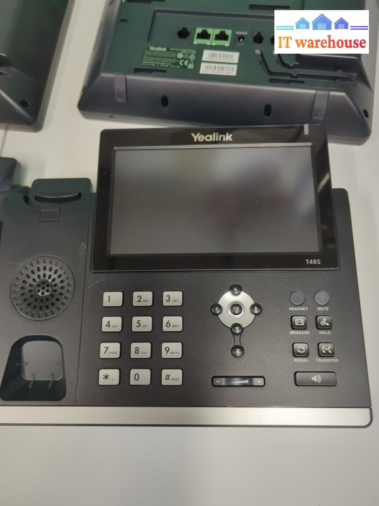 Lot Of 4 Yealink Sip-T48G/T48S Voip Office Phone Bases W/ Stand (No Handset) -
