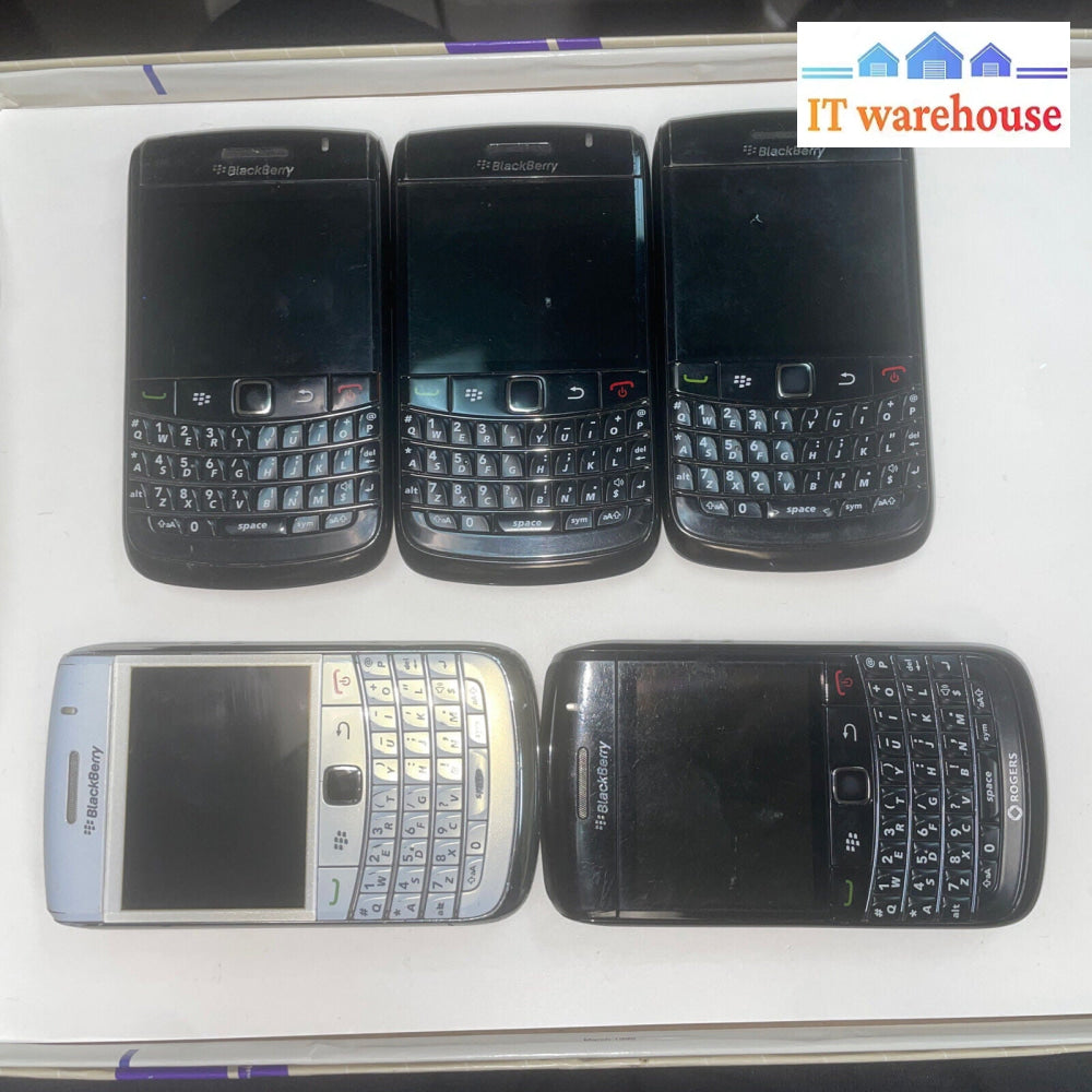 Lot Of 5 Blackberry Bold 9780 Cell Phone (Carrier: Rogers)