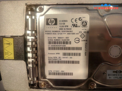 - Lot Of 5 Hp 306637-002 3.5’ 72.8Gb U320 Scsi 10K Hdd With Tray 289042-001 @@