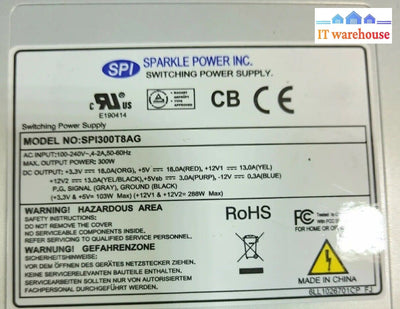 Lot Of 5 Spi 300W Spi300T8Ag 24P Sff Pc Power Supply 80 Plus Gold (18*9*6.5Cm)