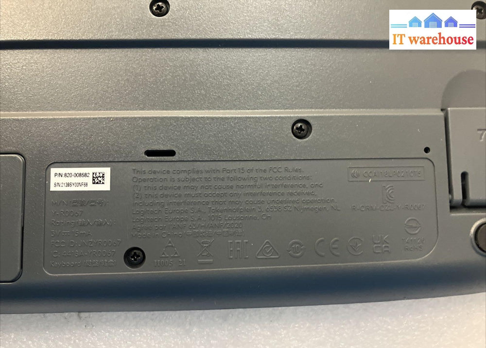 ~ (Lot Of 6) Grade-A Logitech Wireless Keyboard Y-R0067 820-008582 No Receiver